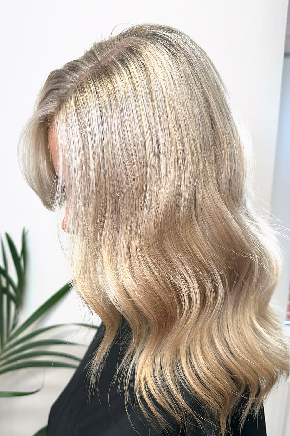 Full head of cool, glossy blonde at Escape Hair Strensall